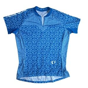 Pearl Izumi Women Blue Geometric Select Cycling Jersey Short Sleeve XXL 0841